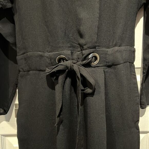 Mango Black Long Sleeve Jumpsuit Size S (fits‎ oversized) Nwot - Picture 4 of 13
